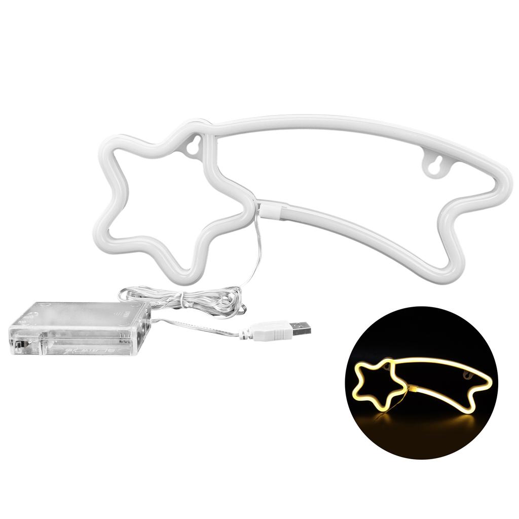 LED Neon Light Meteor Shape Neon Sign Lamp Proposal Wedding Birthday Party Decoration