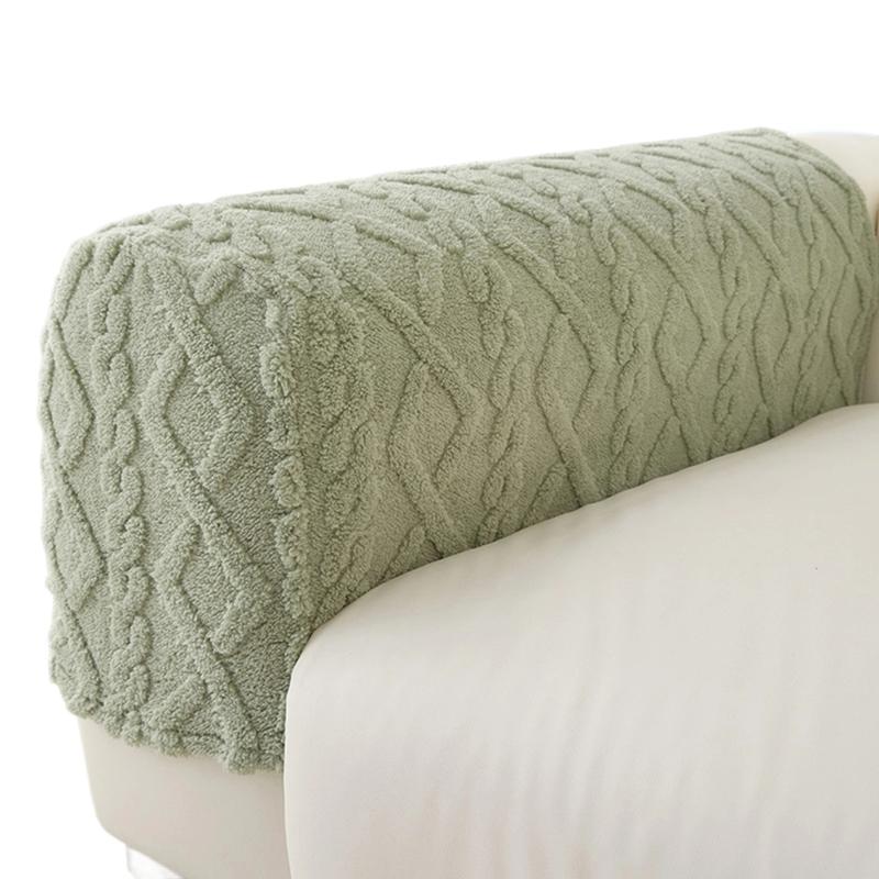 Luxurious Plush Sofa Arm Cover For Comfort And Warmth Furniture Protector Machine Washable Fuzzy Armrest Slipcover