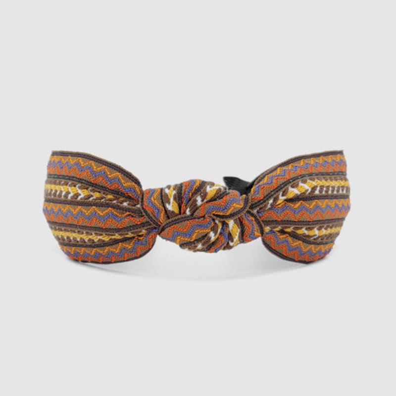 LALA Ethnic Hairband-BROWN