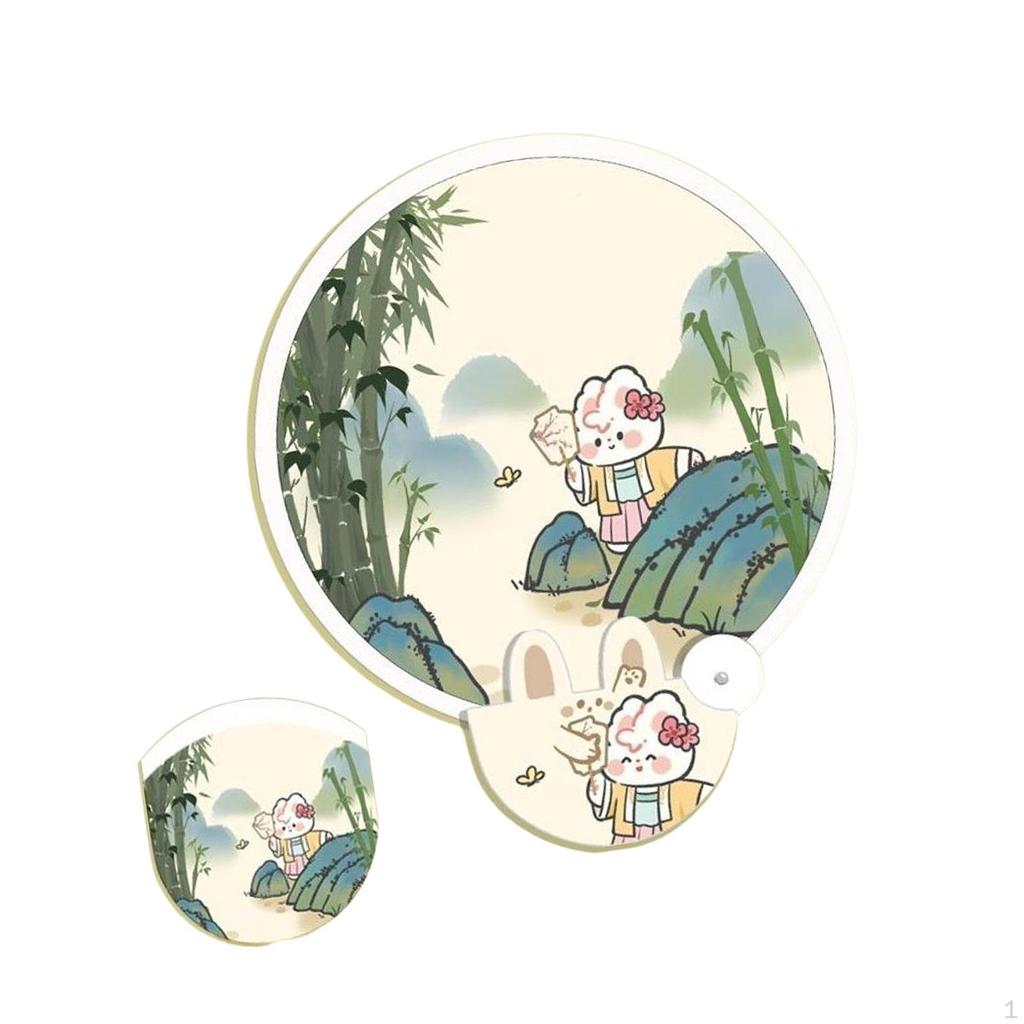 Flying Disc Fan Cute Waterproof Round Folding for Wedding Outdoor Activity