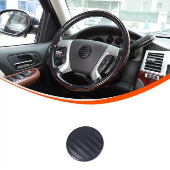 Black ABS Car Steering Wheel Emblem Cover Trim for Cadillac Escalade 2007-2014