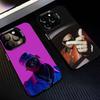 Custodia per telefono C-Chris Brown Rapper Americano Per iPhone17,16,15,14,13,12,11,Pro,MAX Grigio Opaco Silicone Copertura Nera