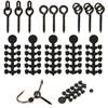 Reliable 50pcs Hook Stops Beads Carp Stopper Set with Boilies Bait Screw Peg