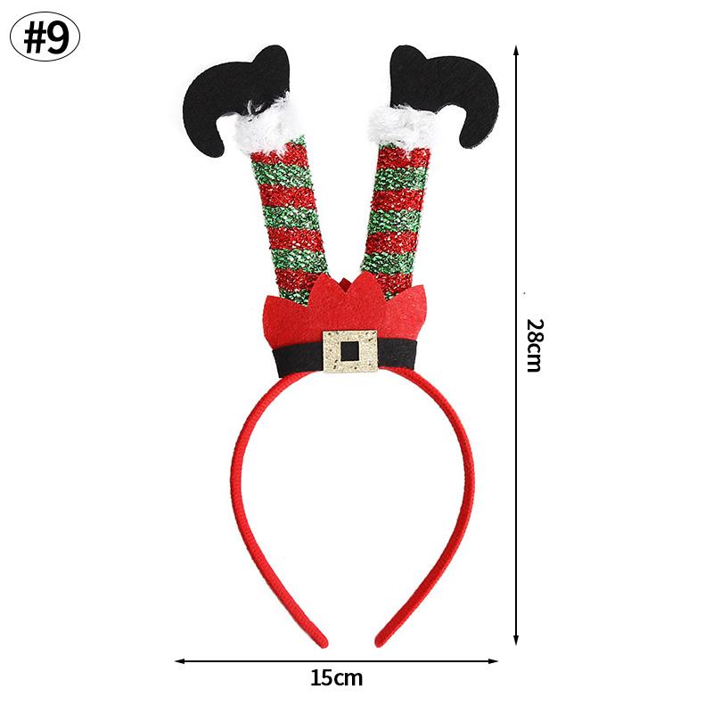 Christmas Hat Headband Christmas Glowing Headwear Party Decoration Luminous Xmas Tree Elk Hairpin Festival Party Small Gifts