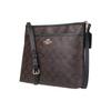 Coach File 26 Classic Monogram Logo Print Zipper Closure PVC Document Bag Women Shoulder Bag Dark-Brown 29210-IMAA8