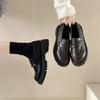 Soft-soled Shoes, Leather Shoes, Women's Retro Muffin, Thick-soled Single Shoes, Loafers