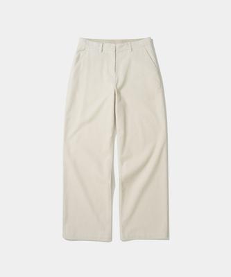 UNIFORM BRIDGE (W) Corduroy Comfort Chino Pants Ecru