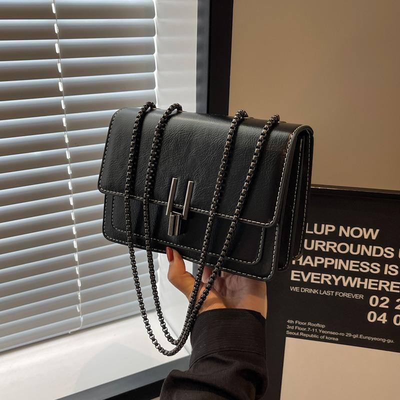 Retro small square bag women's bag popular new trendy fashion chain trendy versatile shoulder messenger bag