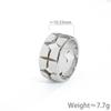 Starry Flickering Titanium Steel Wide Band Ring – Simple, Fashionable, Versatile Finger Ring for Women