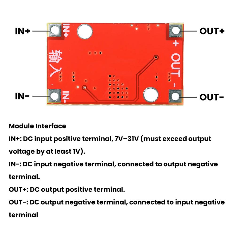 Mini Buck Converter DC to DC Step-Down Converter High Efficiency Voltage Regulator 7-31V to 5V/12V 3.5A Buck Converter LowRipple