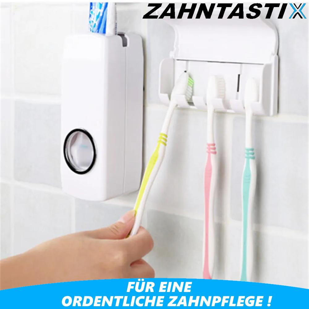 ZAHNTASTIX Dávkovač zubní pasty Automatický dávkovač zubní pasty Držák na zubní kartáčky