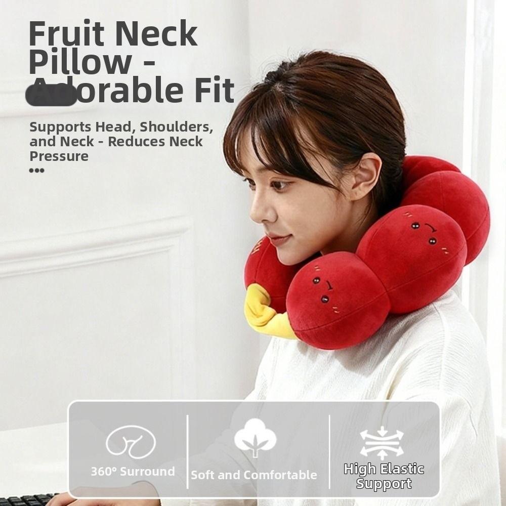 Children's Gifts Tanghulu Shape U-shaped Pillow Ergonomics Portable Travel Neck Cushion Cute Airplane Nap Pad Car