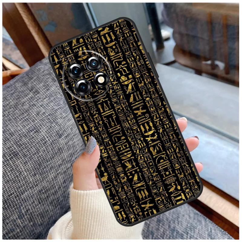 Ancient Egyptian Hieroglyphic Case For OnePlus 13R 13T 12R 10R 10T 15 13 12 11 10 9 Pro Nord 5 CE 2 3 4 Lite N20 N30 Coque