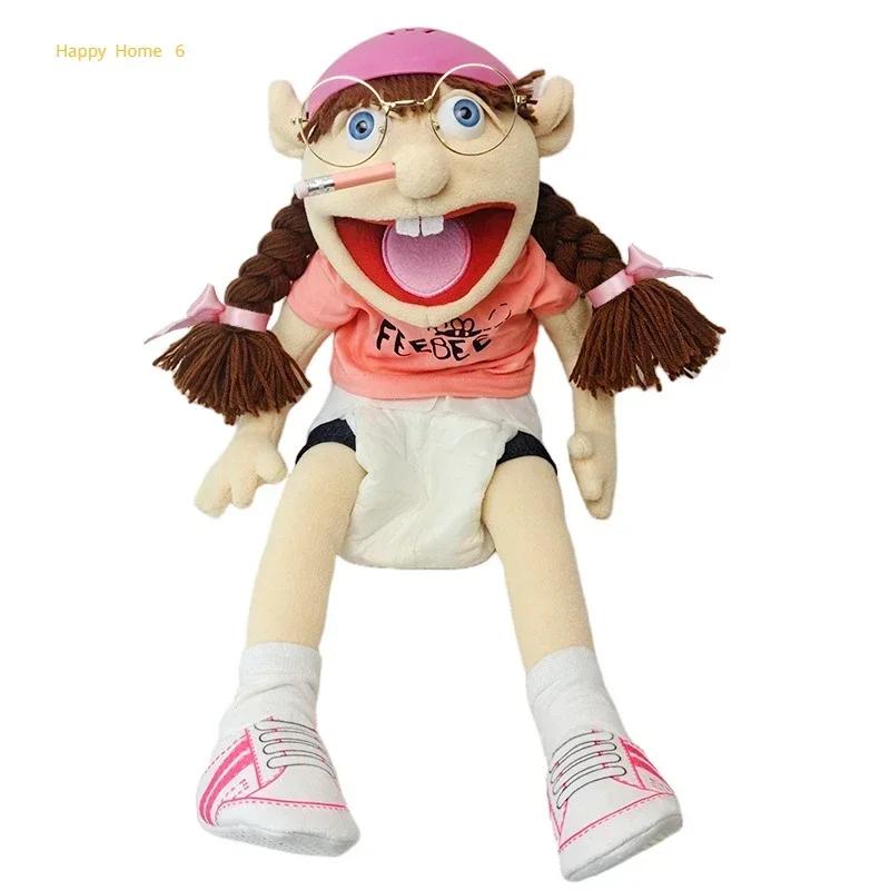 Hand Puppet Children Soft Doll Party Favors Puppet Kids Gift Cartoon Jeffy Boy Talk Show Party Props Christmas Doll Plush Toys