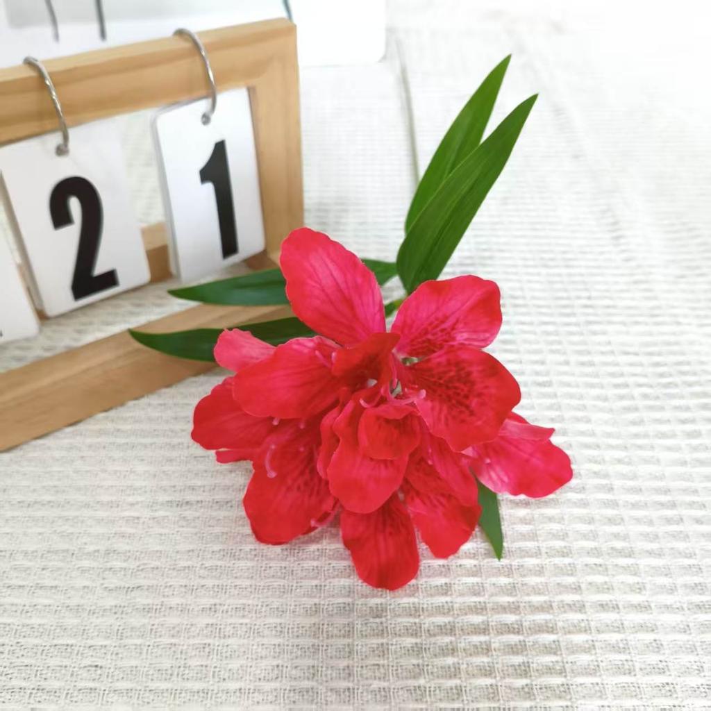 High Quality Artificial Peruvian Lily Alstroemeria Silk Flowers Wedding Home Decor Gift