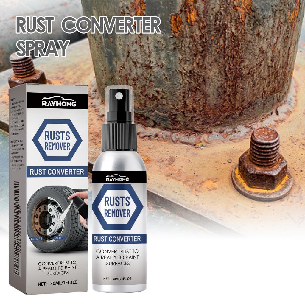 Rayhong 30ml Multi-Purpose Rust Converter Spray, Car Wheel/Rim/Lock Rust Remover, Metal Protection Lubricant