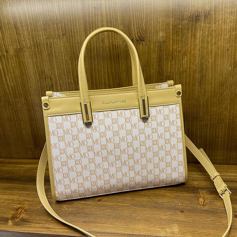 

New trendy women s bag retro letter printing handbag versatile commuter women s tote bag shoulder messenger bag