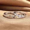 Regulowany Pierścionek Zaręczynowy dla Pary Miłość od Pierwszego Wejrzenia: Prosty, Luksusowy i Elegancki na Palec Wskazujący
