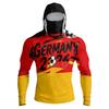 Men's Long Sleeve Sun Protection Hoodie Lightweight Breathable Soccer Sportswear with Hood and Face Cover UV Protection for Outdoor Activities