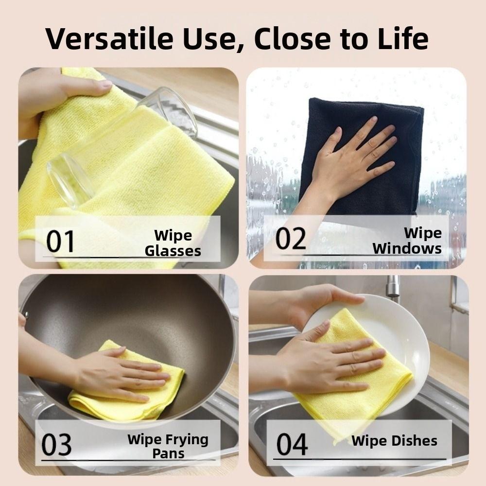 20Pcs Thickened Microfibre Cleaning Cloths Soft Household Cleaning Towels  House Cleaning