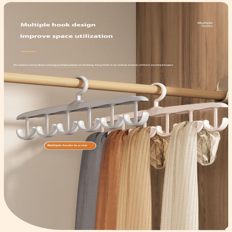 12-Hook Rotating Hanger Space-Saving Closet Organizer For Ties Belts Underwear Portable Home & Dorm Storage