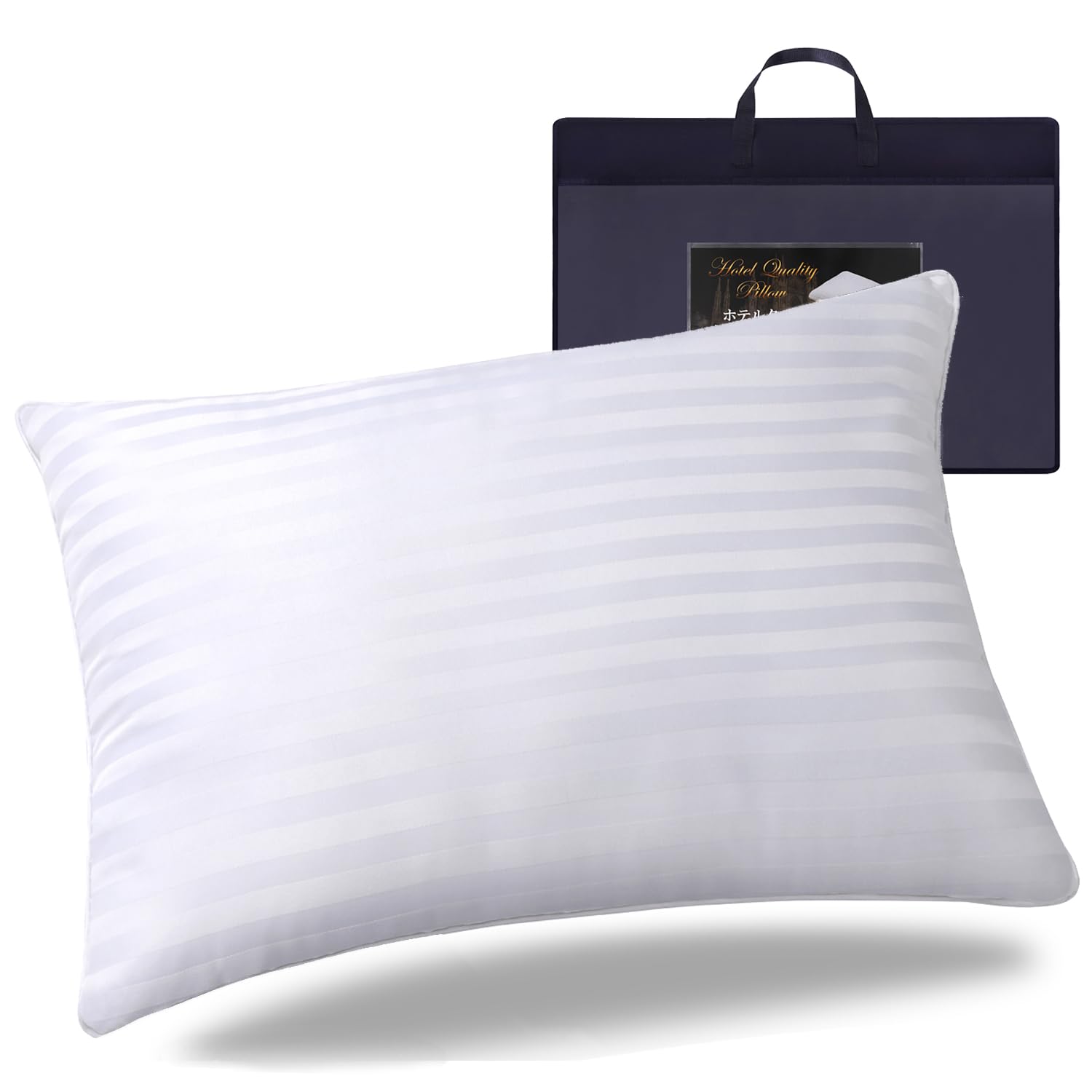 

Подушка для отеля Nemuriyume Navi, Жесткая, Высокоэластичная, Качества отеля, Моющаяся, Подходит для спящих на боку, 43x63см, Белая, 43x63см