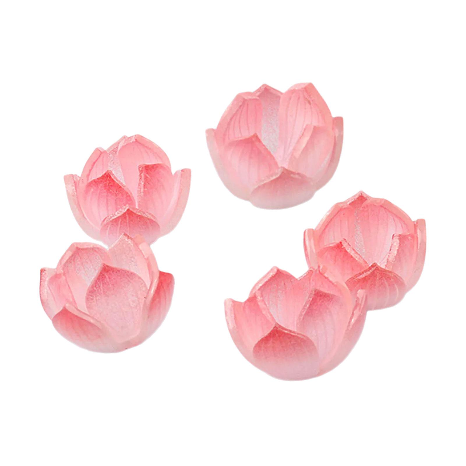 

5 шт. Компоненти для ювелірних виробів. Водяна лілія. Квітка/листя. Орнамент. Смоляні матеріали ручної роботи для виготовлення ювелірних виробів та ремесел. 3