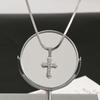 Spicy Girl Shiny Full Diamond Cross Pendant Long Necklace - Non-Fading Hip Hop Halloween Collarbone Chain