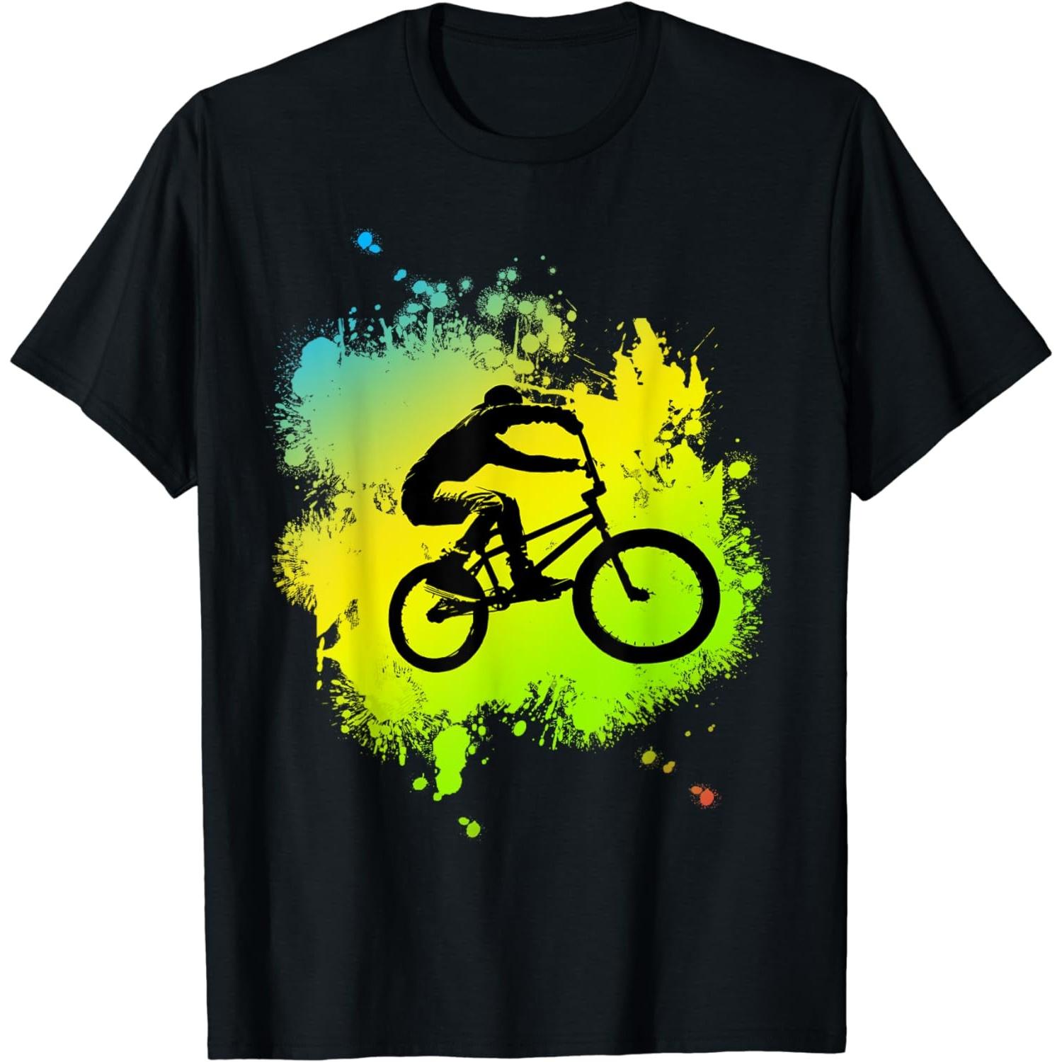 

Раскраска Bmx Велосипед с Красивым Колесом, Трюки, Педали и Деки Футболка Мужская Одежда Топы Графические Футболки Camisas Уличная Одежда S чёрный