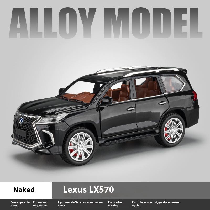 1:24 Lexus LX570 Alloy Off Road SUV Diecast Metal Model Sound and Light Toy Collect Hobby Model Ornaments Gift For Friend Boys