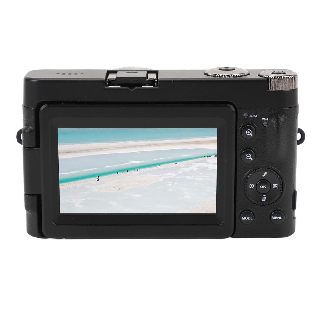 4K Digital Camera 3 Inch Flip Screen 16X 48MP Auto Focus Anti Shaking Vlogging Camera for Daily