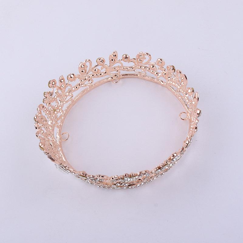Ladies' Fashion, Full Diamond Round Large Crown, Girls' Party Gifts, Brides' Wedding Headbands, Hair Accessories, and Crowns