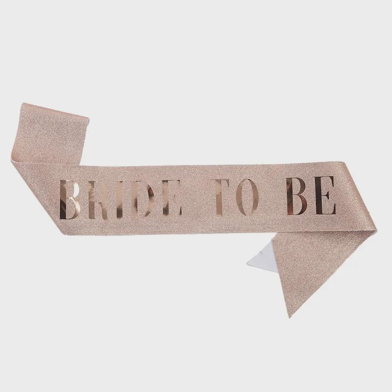 New Glitter Bride-to-Be Shoulder Strap Ribbon for Wedding Decoration