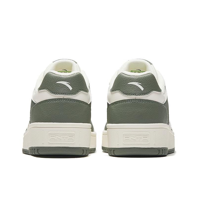 Anta Bamboo Break Casual Comfortable Simple Versatile Non-Slip Wear-Resistant Low-Top Skate Shoes Men Sneaker White Green 112448010-6
