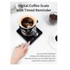 Digital Caf Scale with Timer, Rechargeable Type-C with LED Display, Multifunction Precision Sensor, with Tare Function, High Temperature Resistance