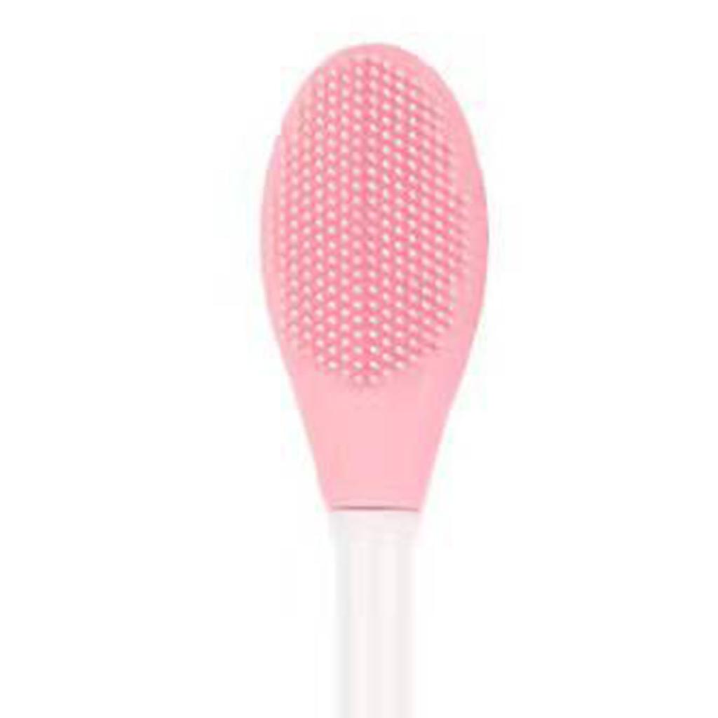 Double Ended Facial Mask Brush Soft Head Massaging Silicone Knife Shaped Facial Mask Brush Light Pink