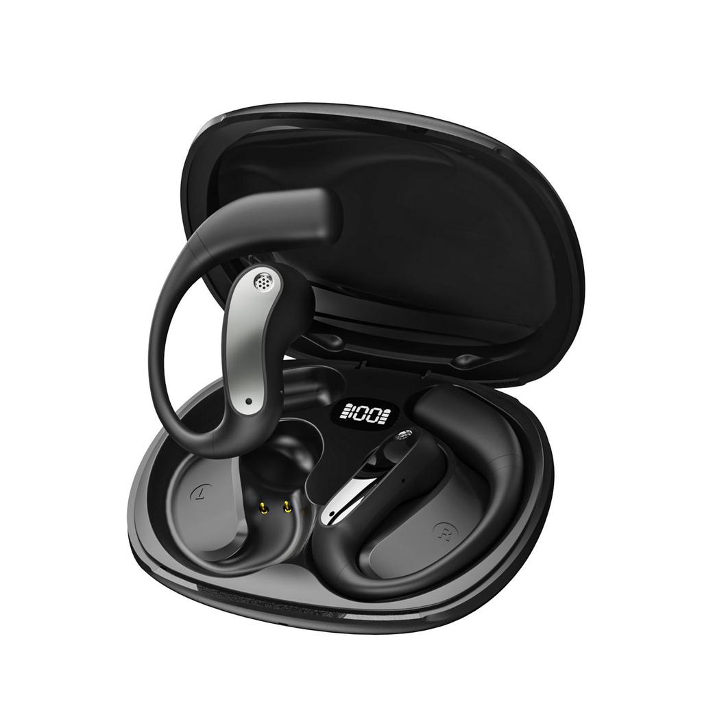 JM37 Wireless Ear Hook Earphones: Digital Bluetooth, Non-In-Ear, Noise Cancelling, AI Smart Translation, Sports Design