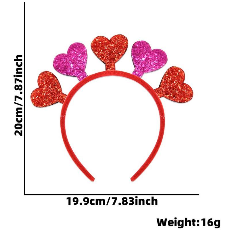 1 Valentine's Day Love Themed Headband for Valentine's Day Party Romantic Outfit with Love Elements and Diverse Design Styles