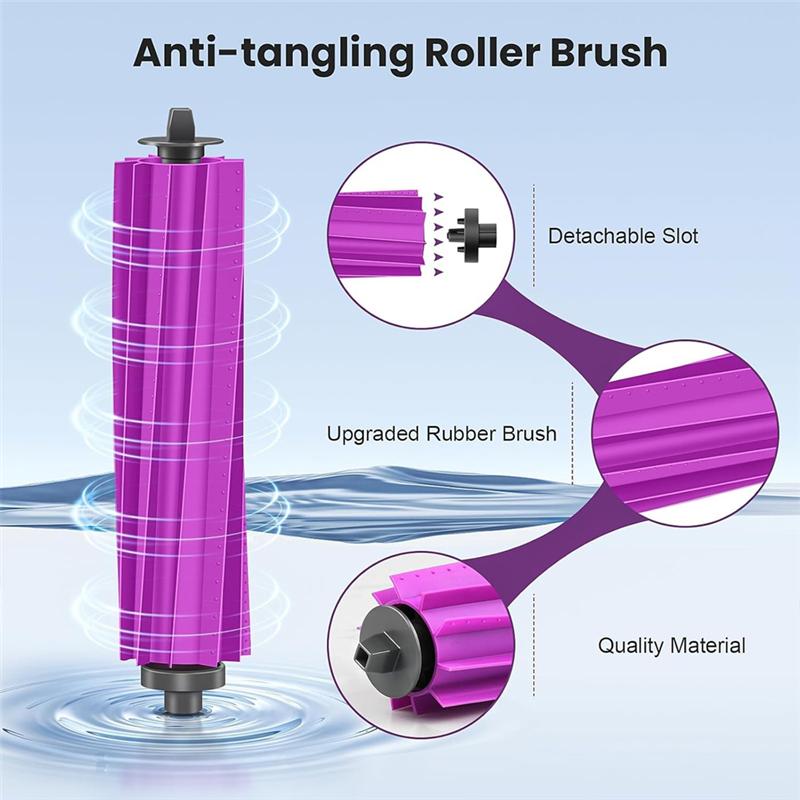 A65T-Ersatzkit für E20 Plus Saugroboter: Gummibürste, Kantenreinigungsbürsten, Hepa-Filter, Mopp-Pads