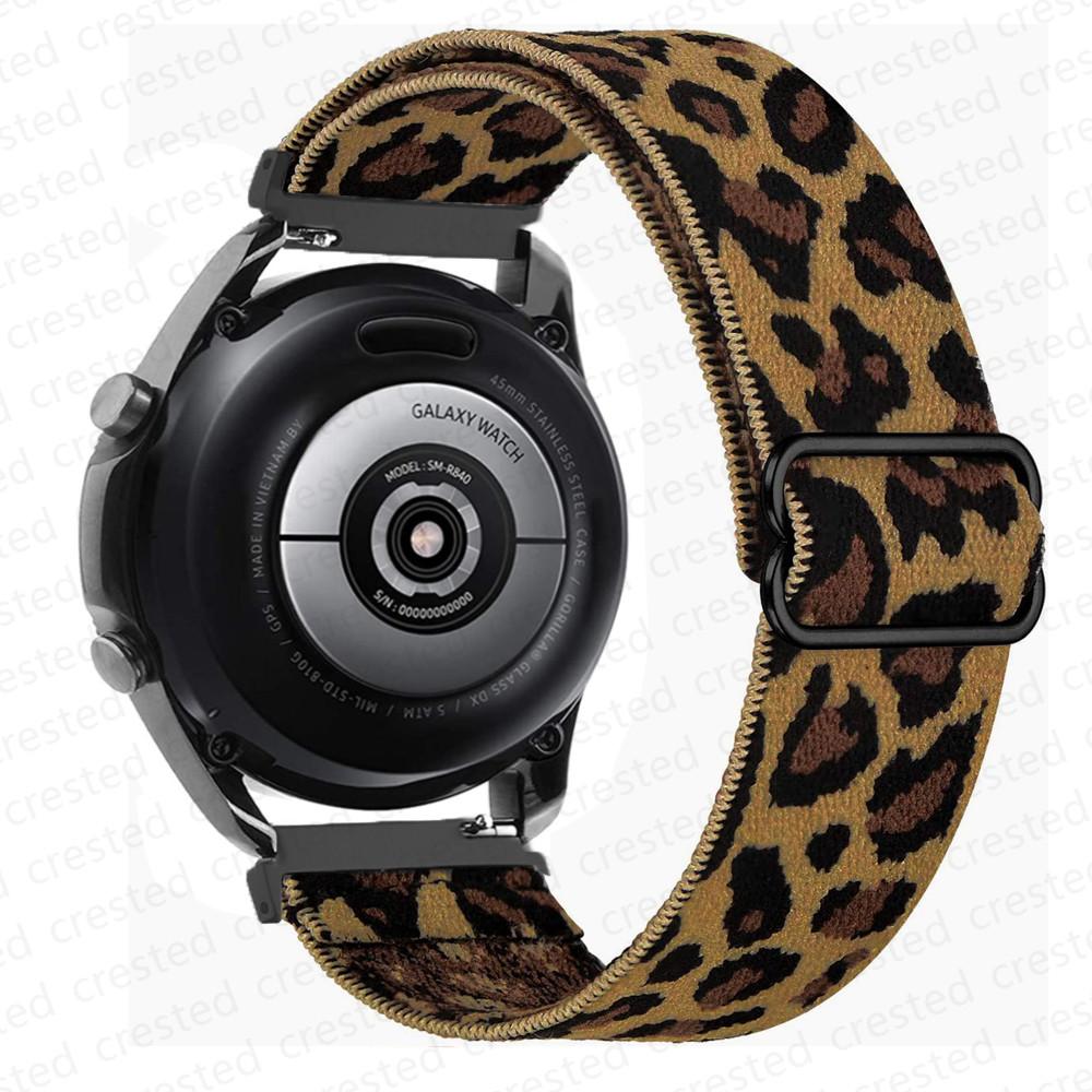 20mm/22mm Armband für Samsung Galaxy Watch 7/FE/6/5/pro/4 44mm 40mm/classic 3/Active 2/46mm Verstellbares Elastisches Nylon Armband