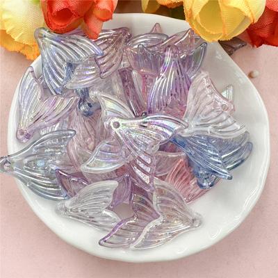 20*19,4mm 100 Stücke Neue Heiße Mädchen Fischschwanz Halskette Perlen Acryl Armband DIY Jewelty Transparente Farbe Geschenke Handarbeit