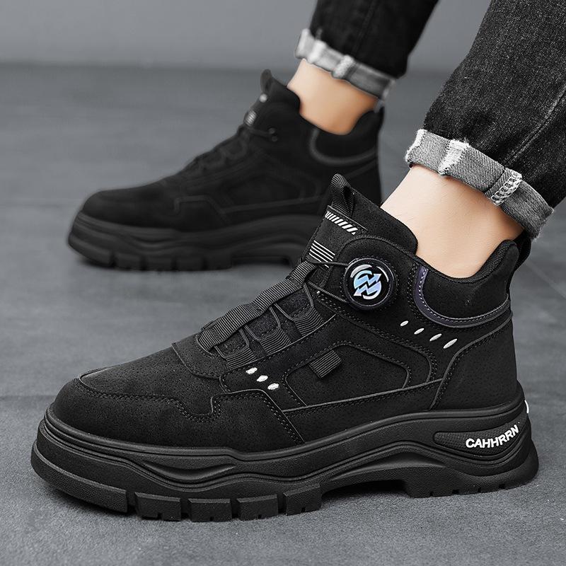 Pánské podzimní nové ležérní sportovní protiskluzové outdoorové horolezecké pouštní bojové knoflíkové pracovní boty