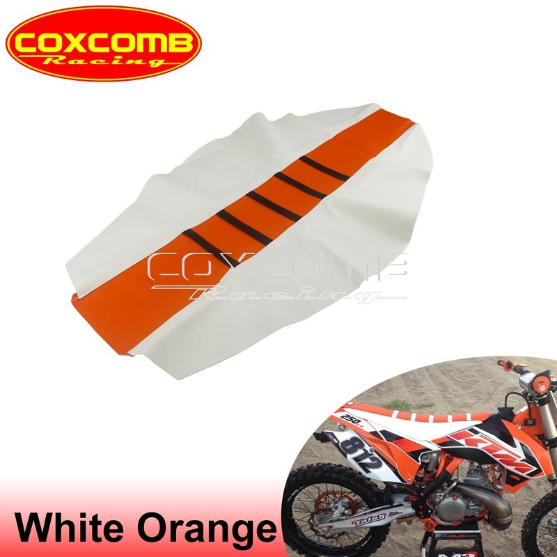 Custom MX Seat Cover Ribbed Motocross Racing Seat Pad For Suzuki Yamaha Gas Gas Kawasaki KLX KXF EXC RM RMZ DRM WR YZ 125 450