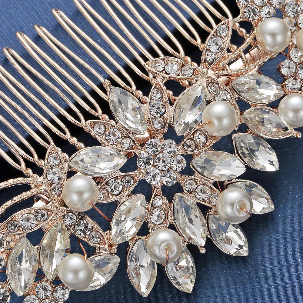 Pearl Rhinestone Bridal Hairpin - Ancient Style Crystal Wedding Headwear