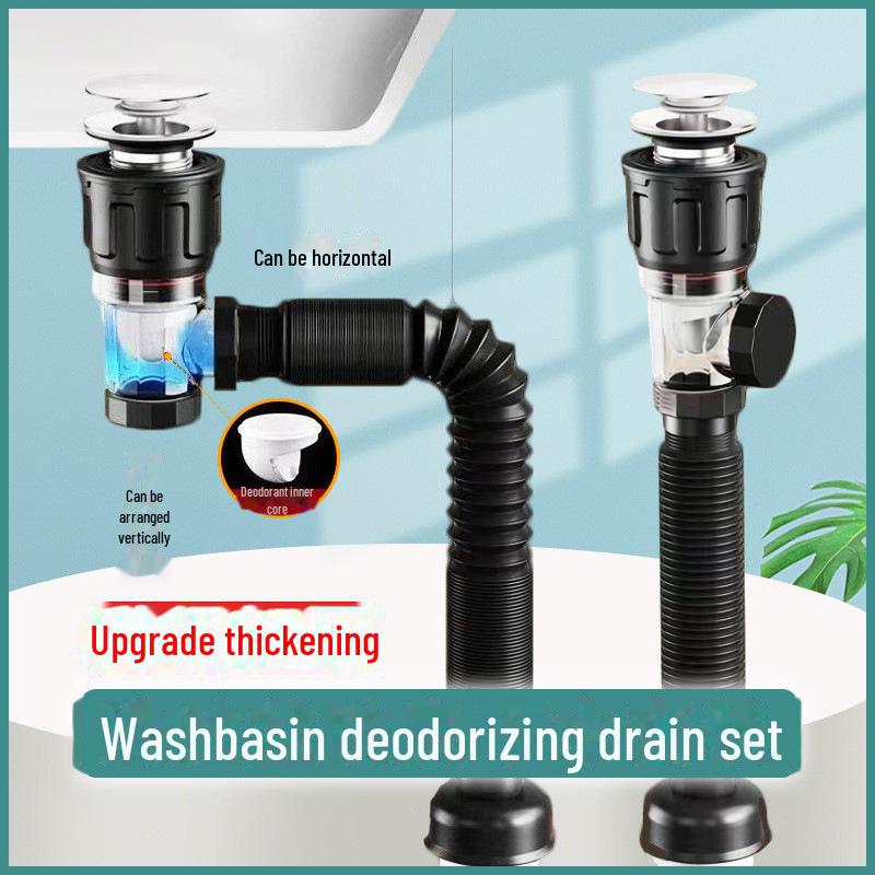 Telescopic Stainless Steel Kitchen Drain Pipe Deodorant Sleeve
