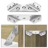 10 Pieces Stainless Steel Angle Code Corner Bracket Support for Cabinet Desk