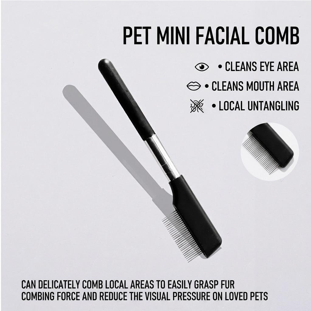 Pet Facial Comb for Dogs and Cats with Fine Teeth Design for Eye and Mouth Hair Cleaning