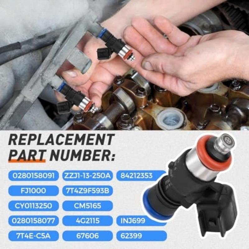 6pcs 0280158091 New Fuel Injector 4 Hole for Ford Edge Flex Fusion Taurus X Lincoln MKZ MKX MKS MKT Mazda 6 CX-9 Mercury Sable