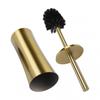 Easily Accessible Gold Stainless Steel Toilet Brush Designed for Comfort