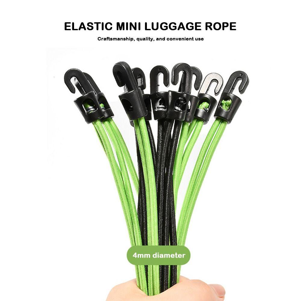 5pcs 26cm Elastic Rope With 1 Hooks Luggage Binding Rope Mini Luggage Rope for Camping Carts Bikes
